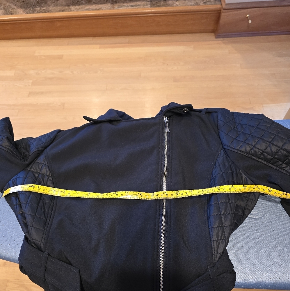 Michael Kors Black Quilted Trench Coat - Picture 10 of 12